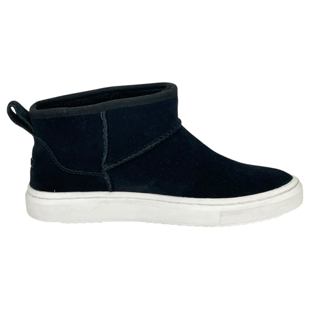 UGG Alameda Black Leather Womens Mini Boots Size 6M - Picture 5 of 11